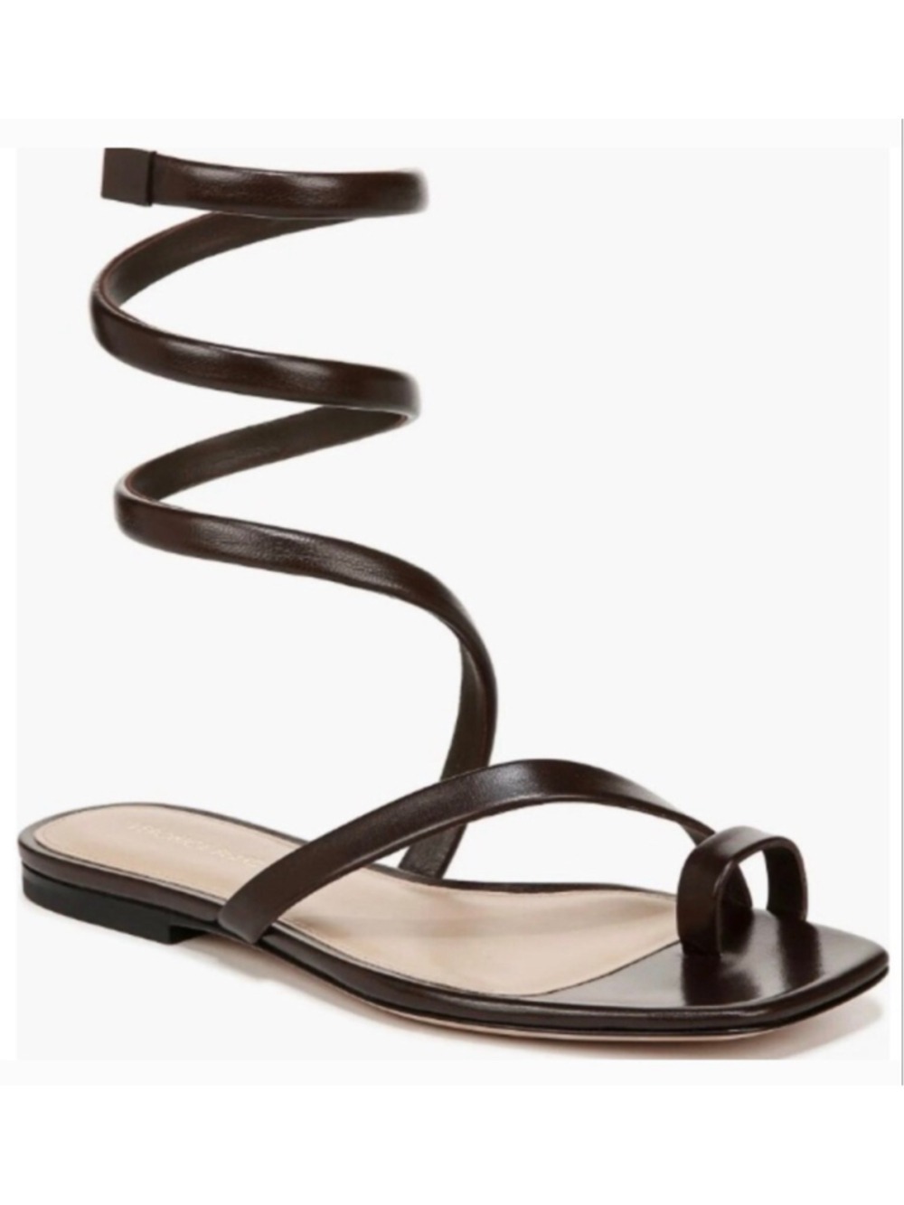 New Veronica Beard Allura Brown Leather Gladiator Sandals 7